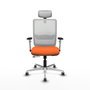 PIQUERAS Y CRESPO Silla de oficina Haches Naranja y Blanco