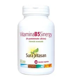 Sura Vitasan Vitamina B5 Sinergy 180 Comprimidos - Complemento Alimenticio con Vitamina C y Enzimas - Producto Vegano
