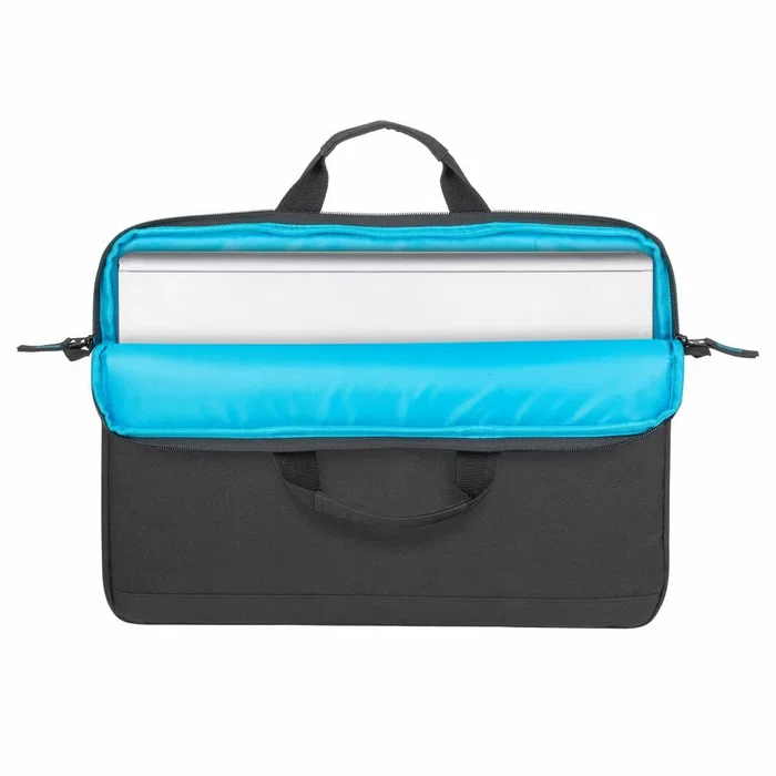 Rivacase 5516 - Maletín para Portátil 15.6" (39.6 cm) Negro, Ligero (280g), Resistente al Agua, Tirante para Hombro, Poliéster