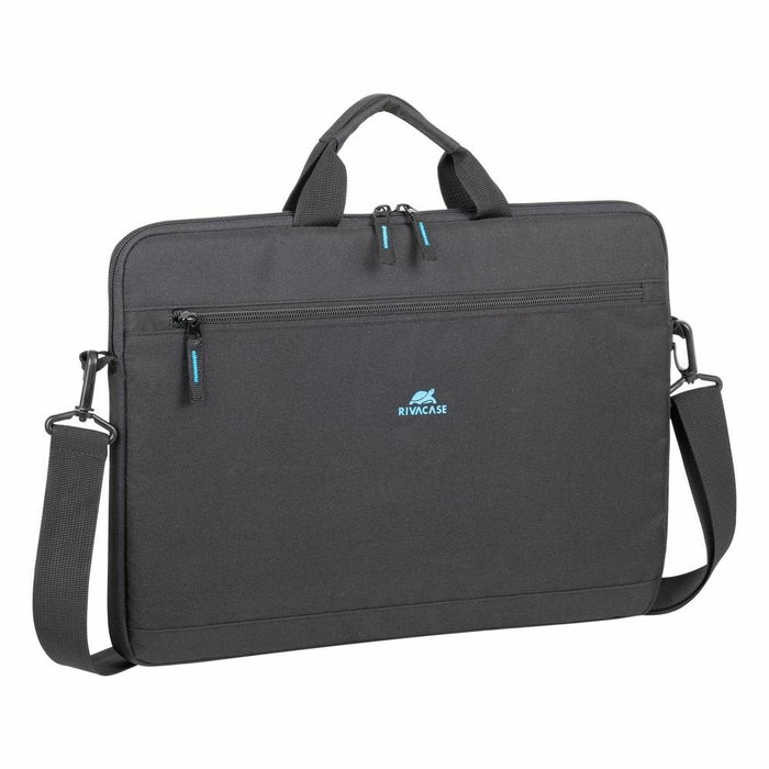 Rivacase 5516 - Maletín para Portátil 15.6" (39.6 cm) Negro, Ligero (280g), Resistente al Agua, Tirante para Hombro, Poliéster
