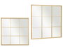 Giftdecor Espejo Ventanal Oro 90 x 90 cm Cristal y Metal