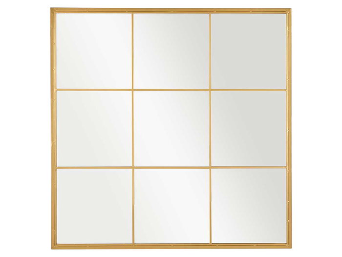 Giftdecor Espejo Ventanal Oro 90 x 90 cm Cristal y Metal Giftdecor Espejo Ventanal Oro 90 x 90 cm Cristal y Metal