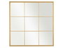 Giftdecor Espejo Ventanal Oro 90 x 90 cm Cristal y Metal