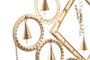 DKD Home Decor Decoración Colgante Metal Dorado 42x1x80 cm