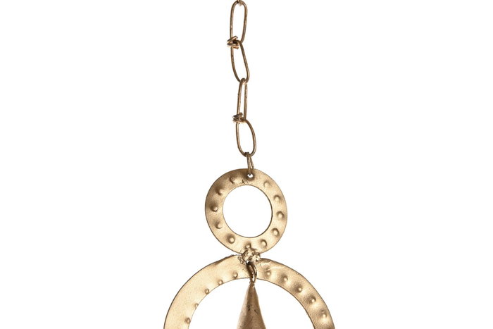 DKD Home Decor Decoración Colgante Metal Dorado 42x1x80 cm