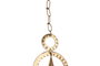 DKD Home Decor Decoración Colgante Metal Dorado 42x1x80 cm