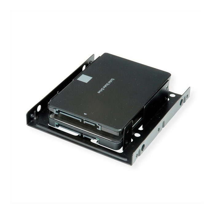 ROLINE Adaptador de montaje 16.01.3008 para 2x 2.5 HDD/SSD en marco de 3,5 pulgadas, Metal, Negro ROLINE Adaptador de montaje 16.01.3008 para 2x 2.5 HDD/SSD en marco de 3,5 pulgadas, Metal, Negro