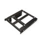 ROLINE Adaptador de montaje 16.01.3008 para 2x 2.5 HDD/SSD en marco de 3,5 pulgadas, Metal, Negro