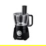 Russell Hobbs 24732-56 Procesador de Alimentos, 1.5L Negro Mate, 600W, Cuchilla de Acero Inoxidable, Base Antideslizante, Apto Lavavajillas