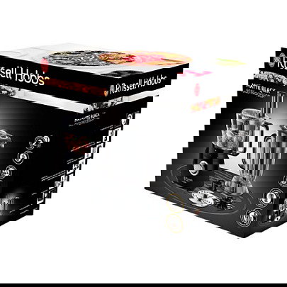 Russell Hobbs 24732-56 Procesador de Alimentos, 1.5L Negro Mate, 600W, Cuchilla de Acero Inoxidable, Base Antideslizante, Apto Lavavajillas