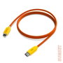 GROOVY Cable USB-C a USB-C de Silicona 1 m Naranja Sunset Pantone 172