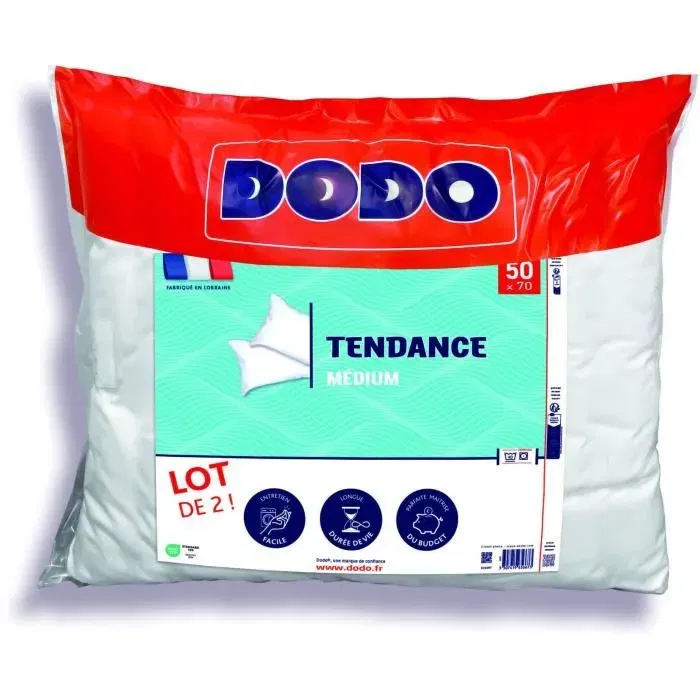 Dodo DOD3307419656673 Juego de 2 Almohadas Trendy 50x70 cm 100% Poliéster Dodo DOD3307419656673 Juego de 2 Almohadas Trendy 50x70 cm 100% Poliéster