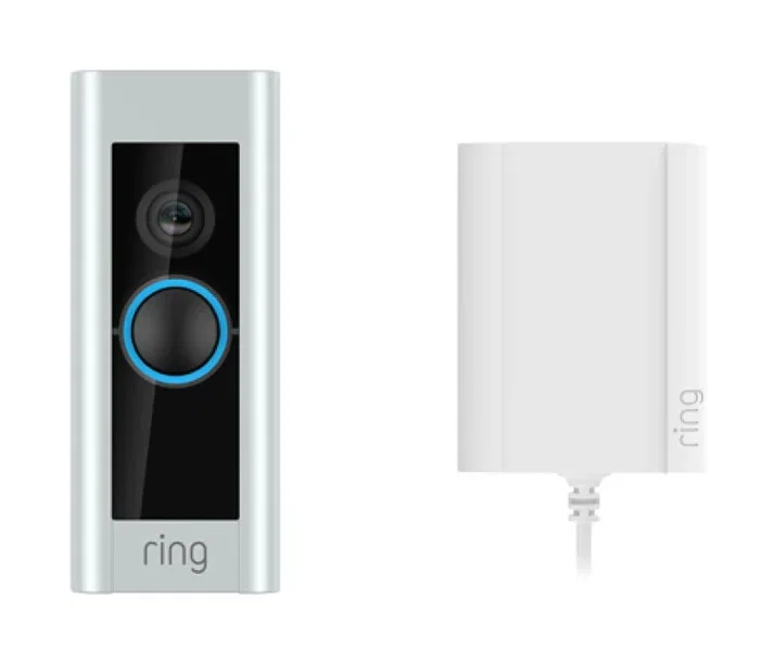 Ring Video Doorbell Pro 2 - Timbre inteligente con cámara y visión nocturna, plug-in, wifi, color níquel/acero satinado, campo de visión 150°