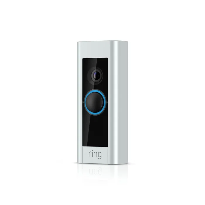 Ring Video Doorbell Pro 2 - Timbre inteligente con cámara y visión nocturna, plug-in, wifi, color níquel/acero satinado, campo de visión 150°