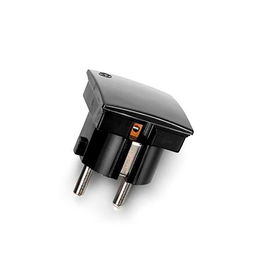 BF Clavija 2p+t Salida Lateral 4,8 mm Negra Retractilado