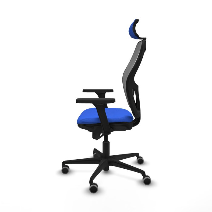 PIQUERAS Y CRESPO Silla de oficina Jorquera con mecanismo Sincro, azul y gris