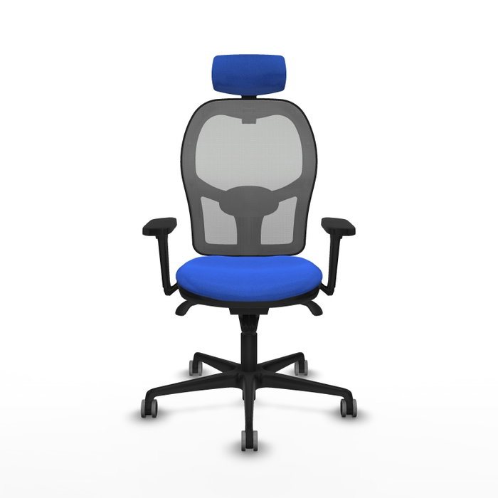 PIQUERAS Y CRESPO Silla de oficina Jorquera con mecanismo Sincro, azul y gris
