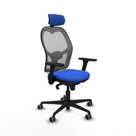 PIQUERAS Y CRESPO Silla de oficina Jorquera con mecanismo Sincro, azul y gris