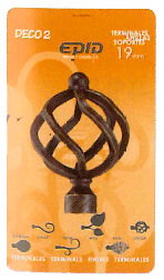 FINSTOCK Barra de terminal metal 19 mm Volga 11 negro/oro
