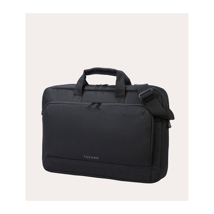 Tucano Star Bandolera para Portátil 15,6" y MacBook Pro 16" - Negro, Resistente a Golpes y Salpicaduras, Compartimento para Tableta