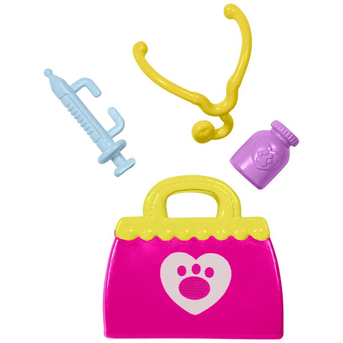 Enchantimals Hlh22 Muñeca Dr. Carlin Cat Clínica Bienestar Conjunto Juego con Mascotas Hurdle, Gatita, Estetoscopio y Accesorios Médicos