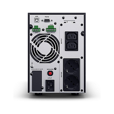 CyberPower OLS2000EA-DE SAI Online 2000VA / 1800W Doble Conversión, Onda Sinusoidal Pura para Servidores y NAS, 4 Salidas, Formato Torre, con Panel LCD y Software de Gestión