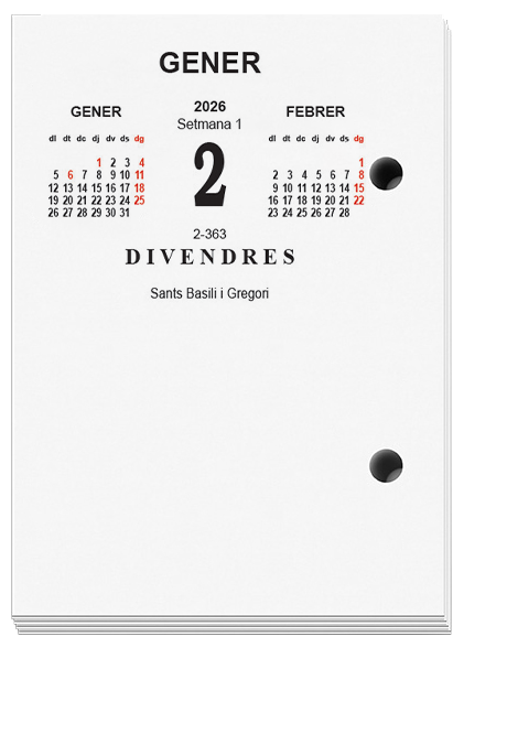 Ingraf Bloc de Escritorio Anualidad Día Página 356434 Catalán 8,2 x 11,6 cm Papel 70 gr/m² Ingraf Bloc de Escritorio Anualidad Día Página 356434 Catalán 8,2 x 11,6 cm Papel 70 gr/m²