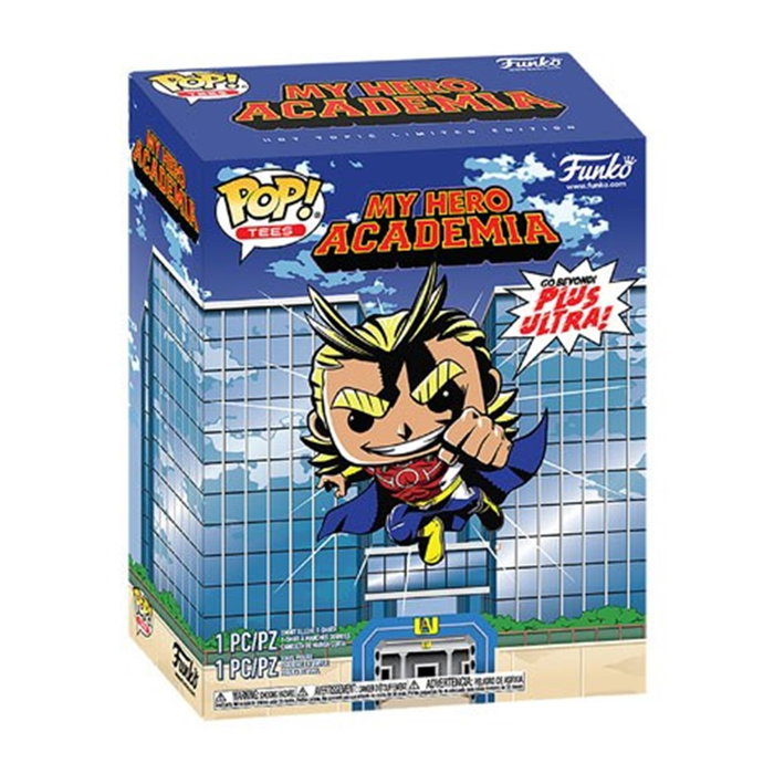 Funko Pop & Tee My Hero Academia All Might Figura y Camiseta Edición Limitada Vinilo 9cm