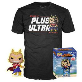 Funko Pop & Tee My Hero Academia All Might Figura y Camiseta Edición Limitada Vinilo 9cm