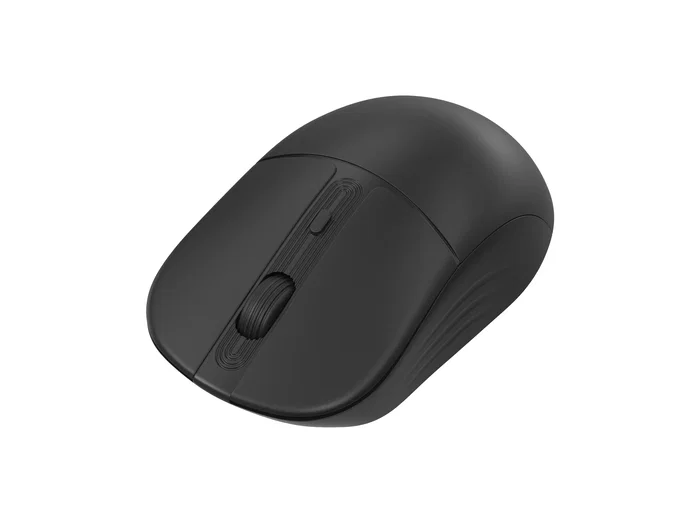 Conceptronic LORCAN04B Ratón Óptico Inalámbrico RF + Bluetooth Ambidiestro para Oficina, 4 Botones, 1600 DPI, Clic Silencioso, Negro