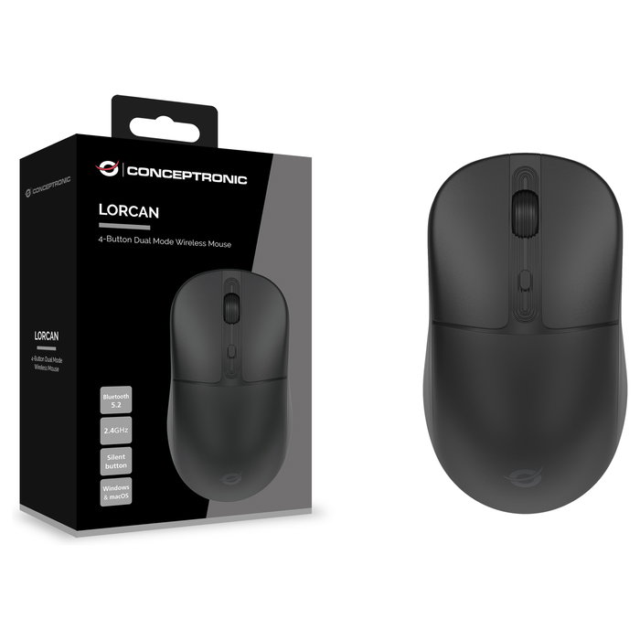 Conceptronic Ratón Inalámbrico Bluetooth Lorcan04B 4-Botones