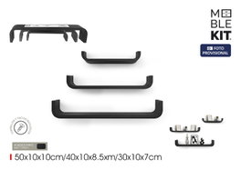 Moblekit Set de 3 Estantes Flotantes ISAR Black
