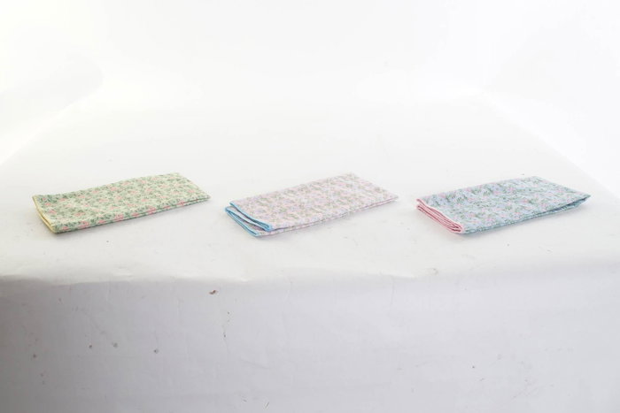 DKD Home Decor Paño Shabby Victoriano 21 Verde Rosa 0.5 x 60 x 40 cm (12 Unidades) Microfibra Flores