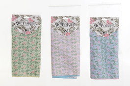 DKD Home Decor Paño Shabby Victoriano 21 Verde Rosa 0.5 x 60 x 40 cm (12 Unidades) Microfibra Flores