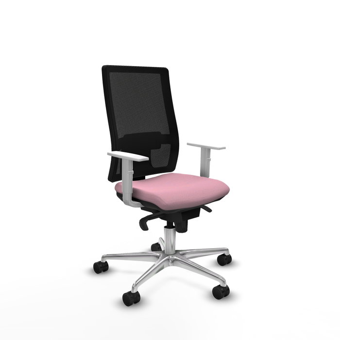 PIQUERAS Y CRESPO Silla de oficina Horna Rosa y Negro con mecanismo Sincro PIQUERAS Y CRESPO Silla de oficina Horna Rosa y Negro con mecanismo Sincro