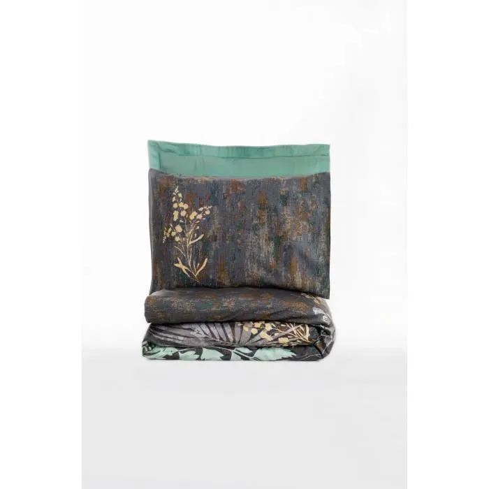 Juego de cama funda nórdica 220x240 cm y fundas de almohada 60x60 cm 100% algodón satén color Menta ASI8683742886563