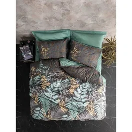 Juego de cama funda nórdica 220x240 cm y fundas de almohada 60x60 cm 100% algodón satén color Menta ASI8683742886563