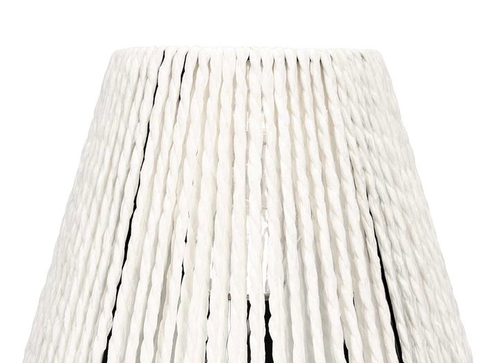 GIFTDECOR Lámpara Sobremesa Cónica Cuerda Blanca 17.5 x 26 x 17.5 cm (Set de 8)
