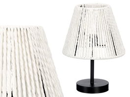 GIFTDECOR Lámpara Sobremesa Cónica Cuerda Blanca 17.5 x 26 x 17.5 cm (Set de 8)