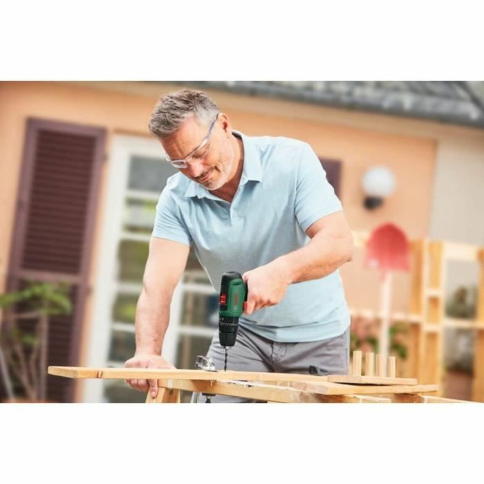 Bosch EasyImpact 1200 Taladro percutor a batería con 2 baterías de 1,5 Ah