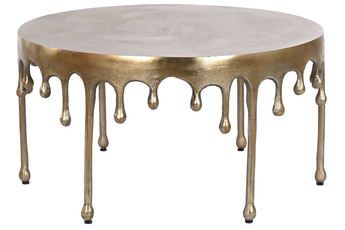 DKD Home Decor Mesa Centro Drops 23 Dorado 75 x 75 x 40 cm DKD Home Decor Mesa Centro Drops 23 Dorado 75 x 75 x 40 cm