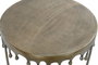DKD Home Decor Mesa Centro Drops 23 Dorado 75 x 75 x 40 cm