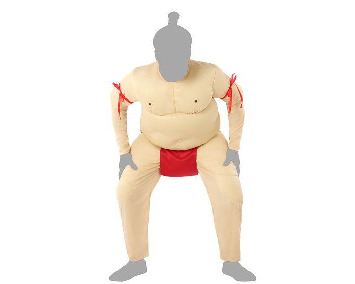 Atosa Disfraz Sumo Hombre Adulto Rojo con Relleno M-L