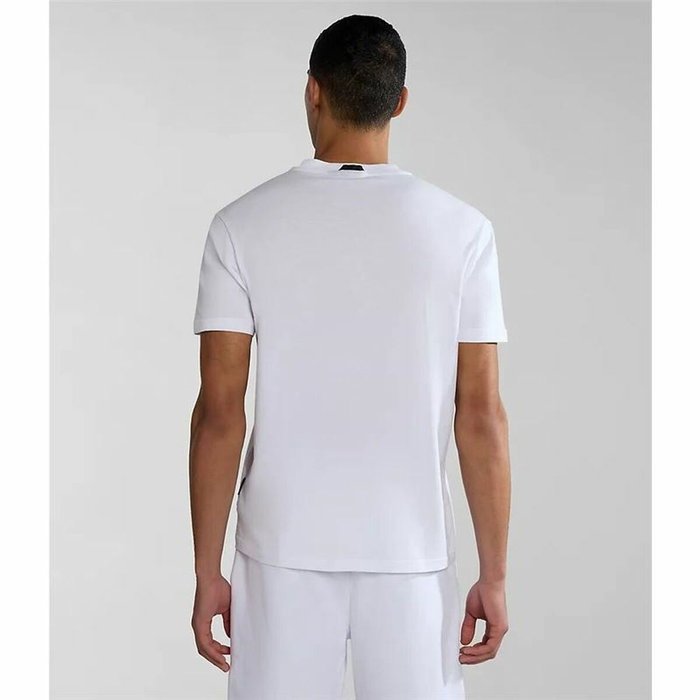 Camiseta Deportiva de Manga Corta Napapijri S-Bollo Ss 1 Blanco