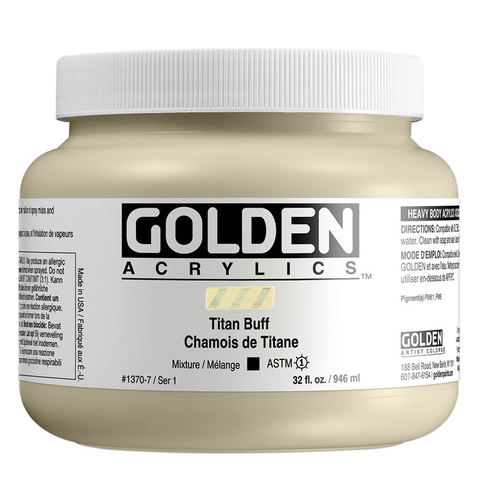 Golden Colores Acrílicos Heavy Body Crudo Titánico 946 ml Golden Colores Acrílicos Heavy Body Crudo Titánico 946 ml