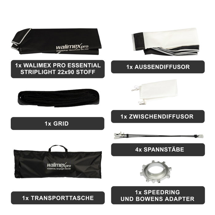 Walimex pro Softbox Essential Striplight 30x120 Walimex pro Softbox Essential Striplight 30x120
