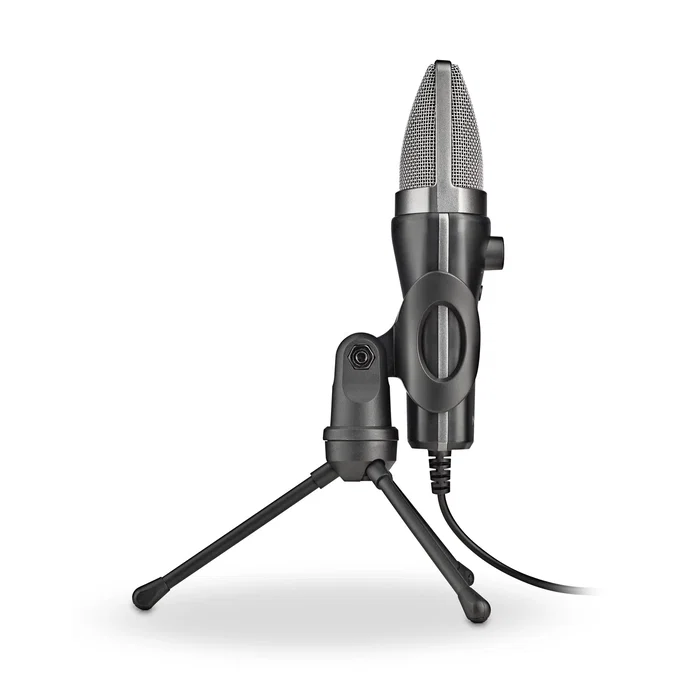 NGS MS120 USB Micrófono USB Negro para Podcast y Streaming, Cardioide con Latencia Cero, Compatible con PS5, PS4 y PC