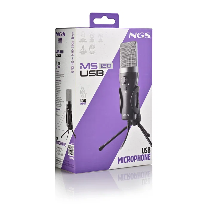NGS Micrófono MS120USB USB Negro NGS Micrófono MS120USB USB Negro