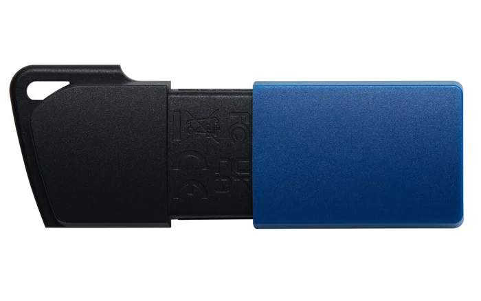 Kingston DataTraveler Exodia M - Llavero USB 3.2 Gen 1 de 64 GB - Negro y Azul - Pack de 2 unidades