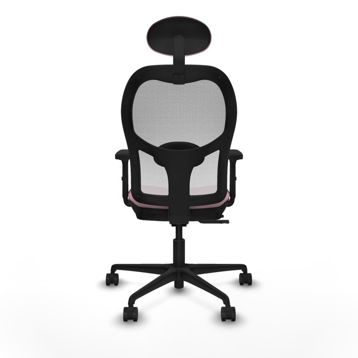 PIQUERAS Y CRESPO Silla de oficina Jorquera Rosa y Blanca con Mecanismo Sincro/Traslack
